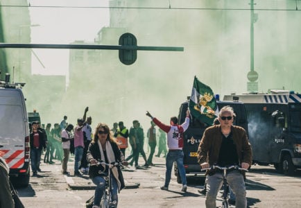 Protest at Barcelona for the Galactic Empire